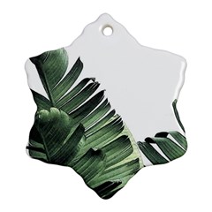 Banana Leaves Snowflake Ornament (two Sides) by goljakoff