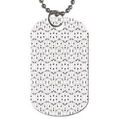 Modern Geometric Black And White Print Pattern Dog Tag (two Sides) by dflcprintsclothing