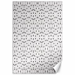 Modern Geometric Black And White Print Pattern Canvas 12  X 18  by dflcprintsclothing