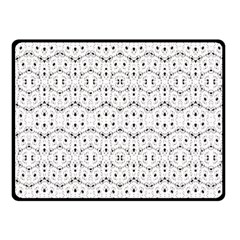 Modern Geometric Black And White Print Pattern Fleece Blanket (small) by dflcprintsclothing