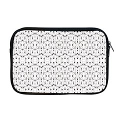 Modern Geometric Black And White Print Pattern Apple Macbook Pro 17  Zipper Case by dflcprintsclothing