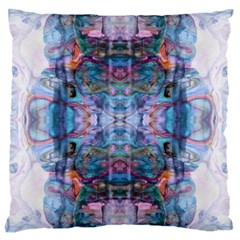 Marbled Pebbles Large Cushion Case (two Sides) by kaleidomarblingart