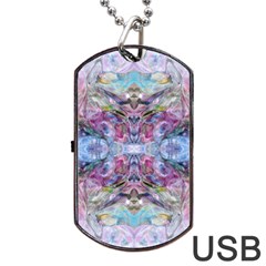 Marbled Pebbles Dog Tag Usb Flash (two Sides) by kaleidomarblingart