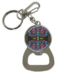 Abstract Marbling Painting Repeats Bottle Opener Key Chain by kaleidomarblingart