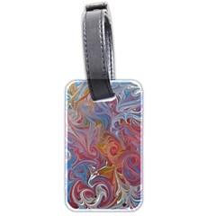 Intricate Swirls Luggage Tag (two Sides) by kaleidomarblingart