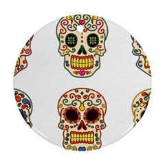 Day Of The Dead Day Of The Dead Round Ornament (two Sides) by GrowBasket