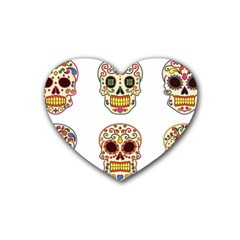 Day Of The Dead Day Of The Dead Rubber Coaster (Heart) 