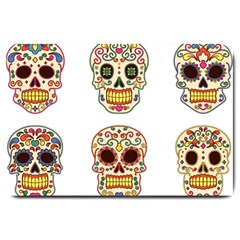 Day Of The Dead Day Of The Dead Large Doormat  by GrowBasket