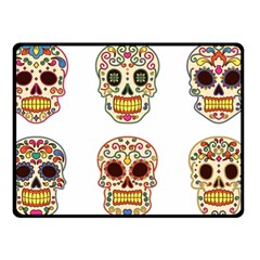 Day Of The Dead Day Of The Dead Double Sided Fleece Blanket (small) 