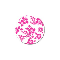Hibiscus Pattern Pink Golf Ball Marker by GrowBasket
