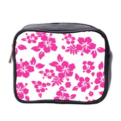 Hibiscus Pattern Pink Mini Toiletries Bag (two Sides) by GrowBasket