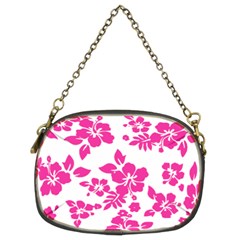 Hibiscus Pattern Pink Chain Purse (two Sides)