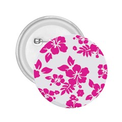 Hibiscus Pattern Pink 2 25  Buttons