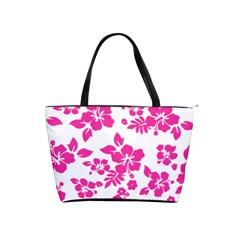 Hibiscus Pattern Pink Classic Shoulder Handbag by GrowBasket