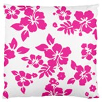 Hibiscus pattern pink Large Cushion Case (One Side) Front