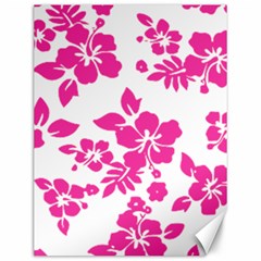 Hibiscus Pattern Pink Canvas 12  X 16  by GrowBasket