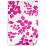 Hibiscus pattern pink Canvas 12  x 18  11.88 x17.36  Canvas - 1