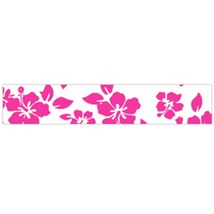 Hibiscus Pattern Pink Large Flano Scarf  by GrowBasket
