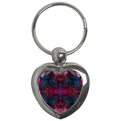 The Dragon s Flames Key Chain (heart) by kaleidomarblingart