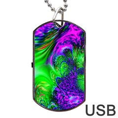 Feathery Winds Dog Tag Usb Flash (one Side)