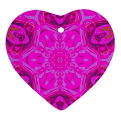 Purple Flower 2 Ornament (heart) by LW323