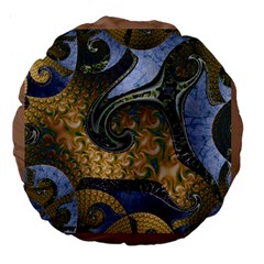 Ancient Seas Large 18  Premium Flano Round Cushions by LW323