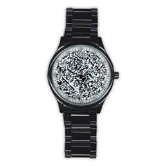 Beyond Abstract Stainless Steel Round Watch