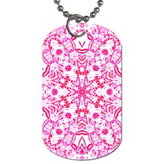 Pink Petals Dog Tag (two Sides)