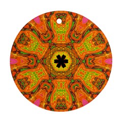 Sassafras Round Ornament (two Sides) by LW323