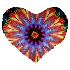 Passion Flower Large 19  Premium Heart Shape Cushions by LW323