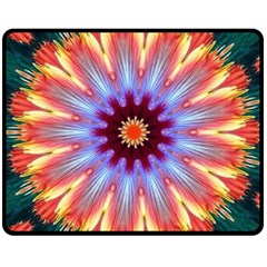 Passion Flower Double Sided Fleece Blanket (medium)  by LW323