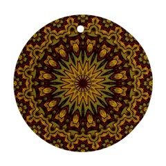 Woodwork Round Ornament (two Sides) by LW323