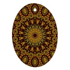 Woodwork Oval Ornament (two Sides) by LW323