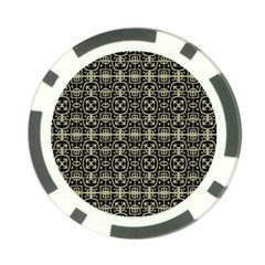 Geometric Textured Ethnic Pattern 1 Poker Chip Card Guard by dflcprintsclothing