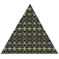 Geometric Textured Ethnic Pattern 1 Wooden Puzzle Triangle by dflcprintsclothing