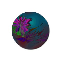 Evening Bloom Rubber Round Coaster (4 Pack)  by LW323