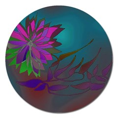 Evening Bloom Magnet 5  (round) by LW323