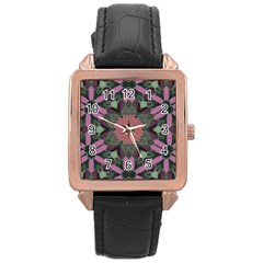 Tropical Island Rose Gold Leather Watch  by LW323
