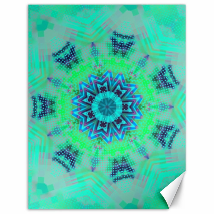 Blue green  Twist Canvas 12  x 16 