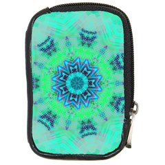 Blue Green  Twist Compact Camera Leather Case by LW323