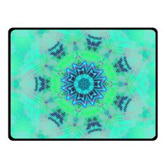 Blue Green  Twist Fleece Blanket (small) by LW323