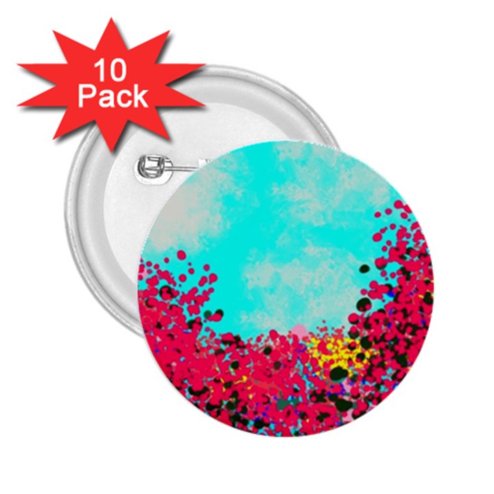 Flowers 2.25  Buttons (10 pack) 