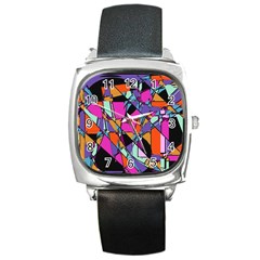 Abstract 2 Square Metal Watch
