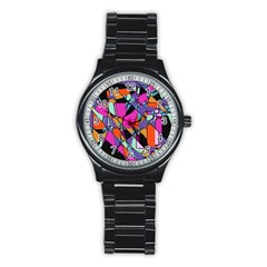 Abstract 2 Stainless Steel Round Watch