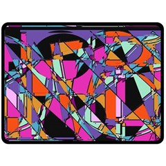 Abstract 2 Double Sided Fleece Blanket (large)  by LW323