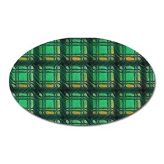 Green Clover Oval Magnet by LW323