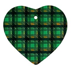 Green Clover Heart Ornament (two Sides) by LW323