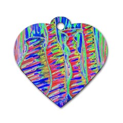 Vibrant-vases Dog Tag Heart (one Side) by LW323