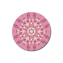 Diamond Girl 2 Rubber Round Coaster (4 Pack)  by LW323