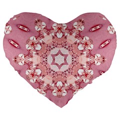 Diamond Girl 2 Large 19  Premium Heart Shape Cushions by LW323